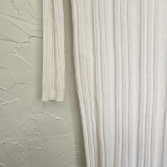 Free People Ribbed Long White Cream Cardigan - Picture 11 of 12
